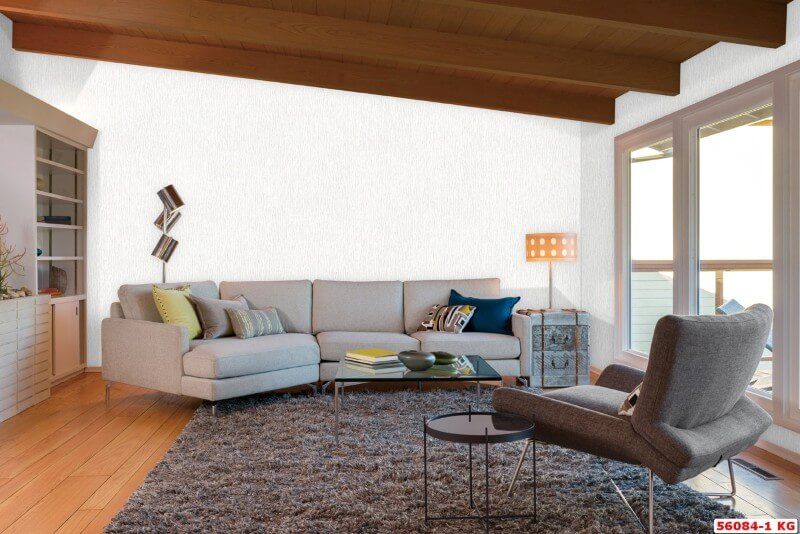 Hãy xem xét sản phẩm giấy dán tường hàn quốc hiện đại màu trắng mã 56084-1 của Morehome để tìm một lựa chọn phù hợp với phòng khách màu trắng của bạn.